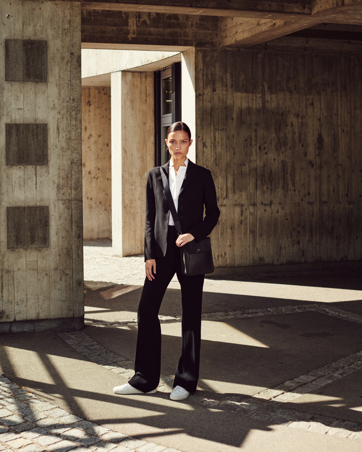 Designer Cotton Stretch Blouse - white #editorial