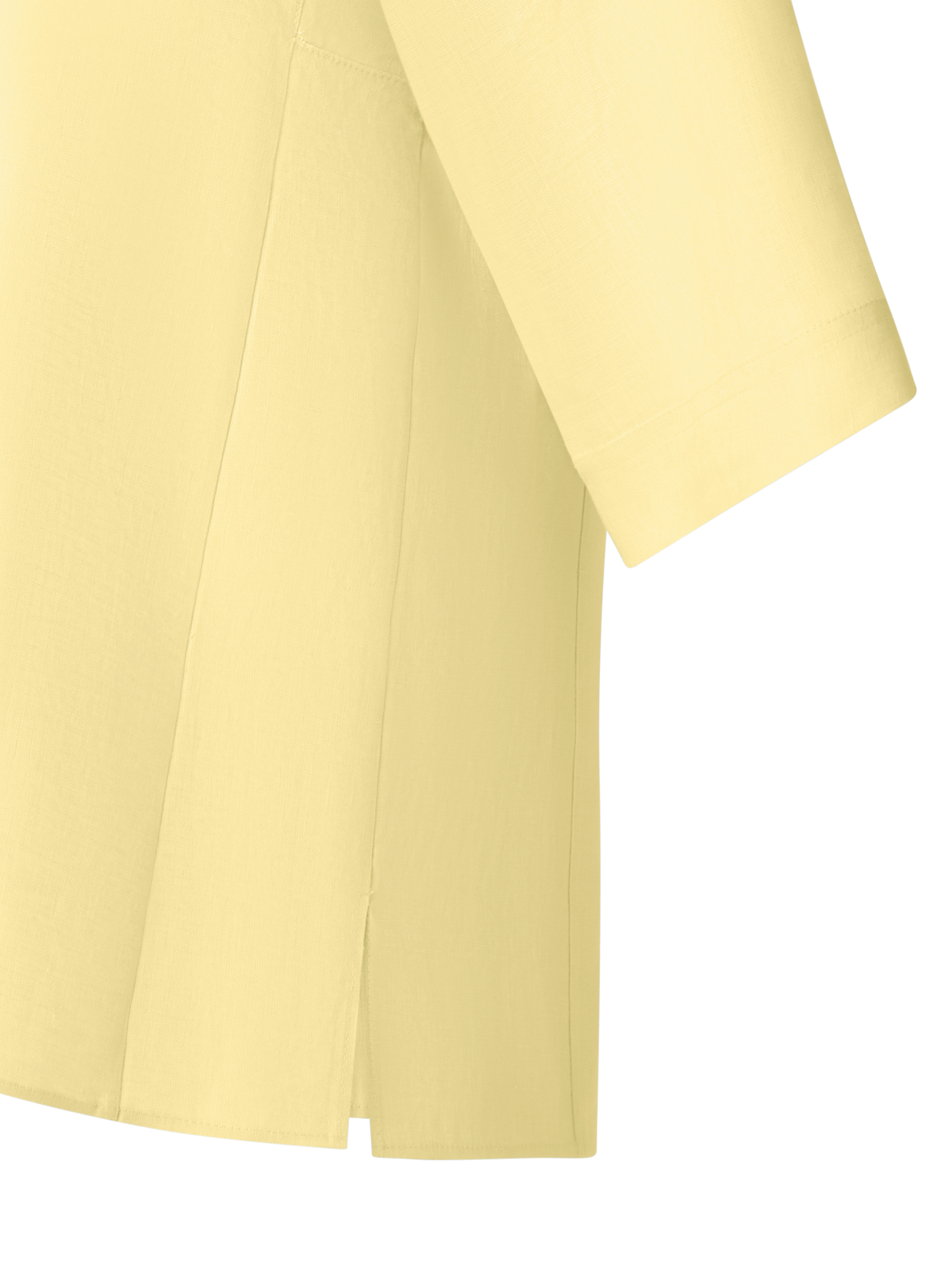 Designer Boxy Shirt Blouse in Linen - pastel - yellow