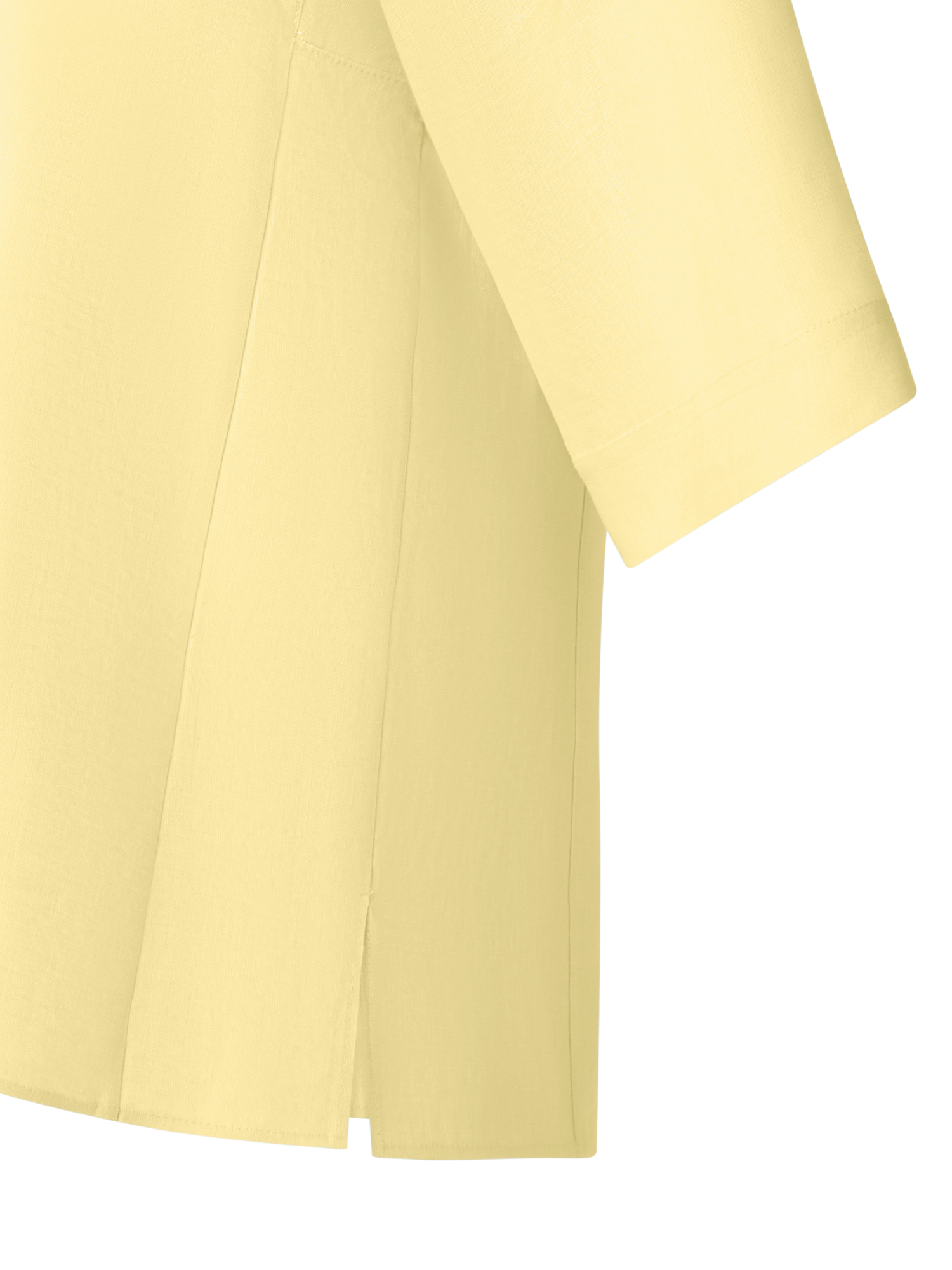 Designer Boxy Shirt Blouse in Linen - pastel - yellow