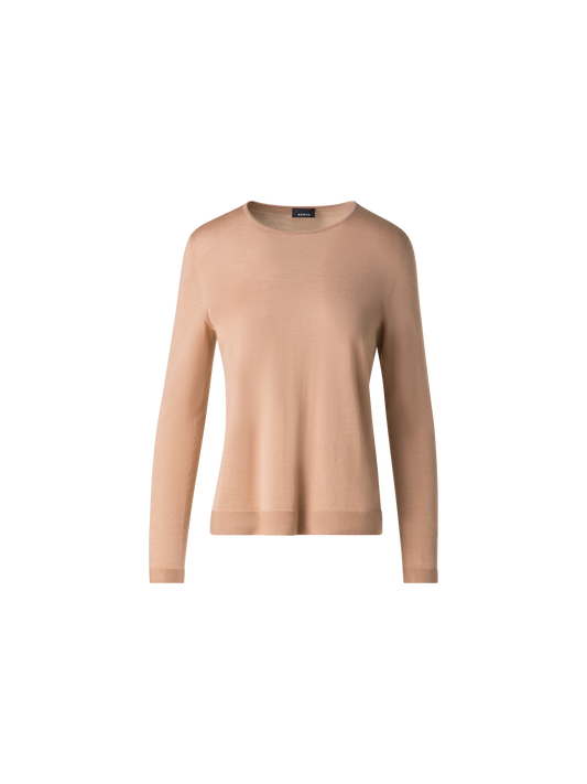 Designer Seamless Cashmere and Silk Sweater - neutral - beige