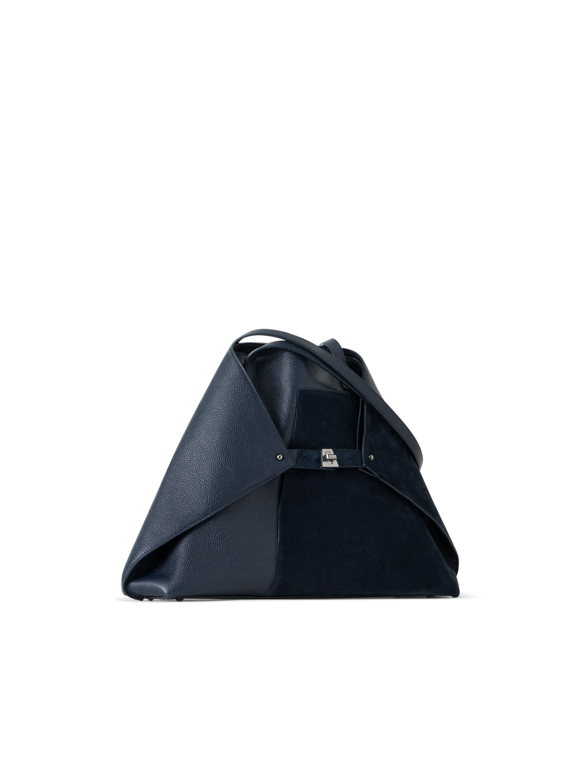 Designer Ai Medium Shoulder Tote - neutral - navy - blue
