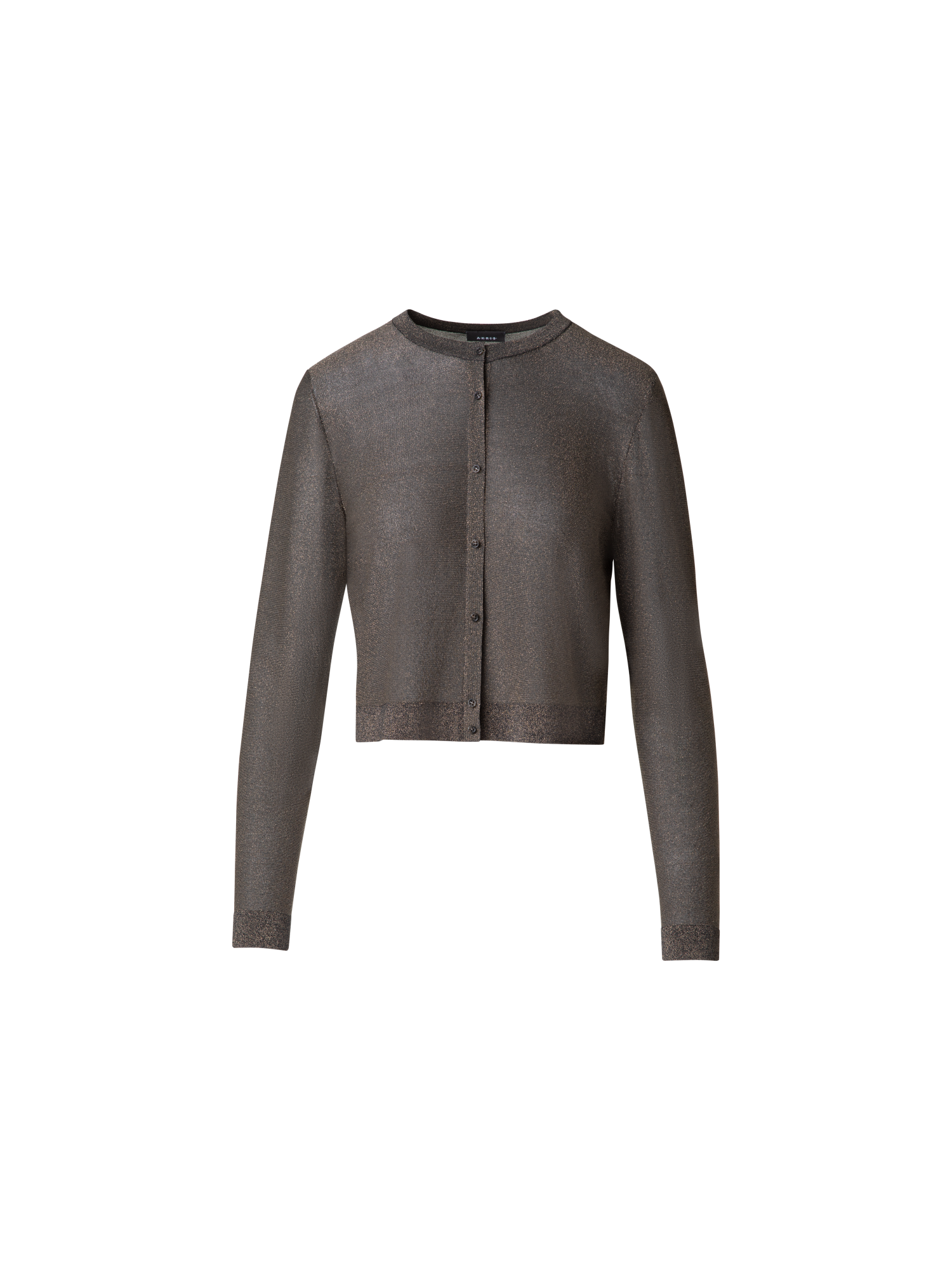 Designer Silk Cardigan with Golden Lurex - black - gold