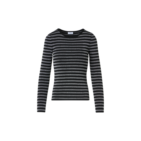 Merino Wool Sweater with Metallic Shine