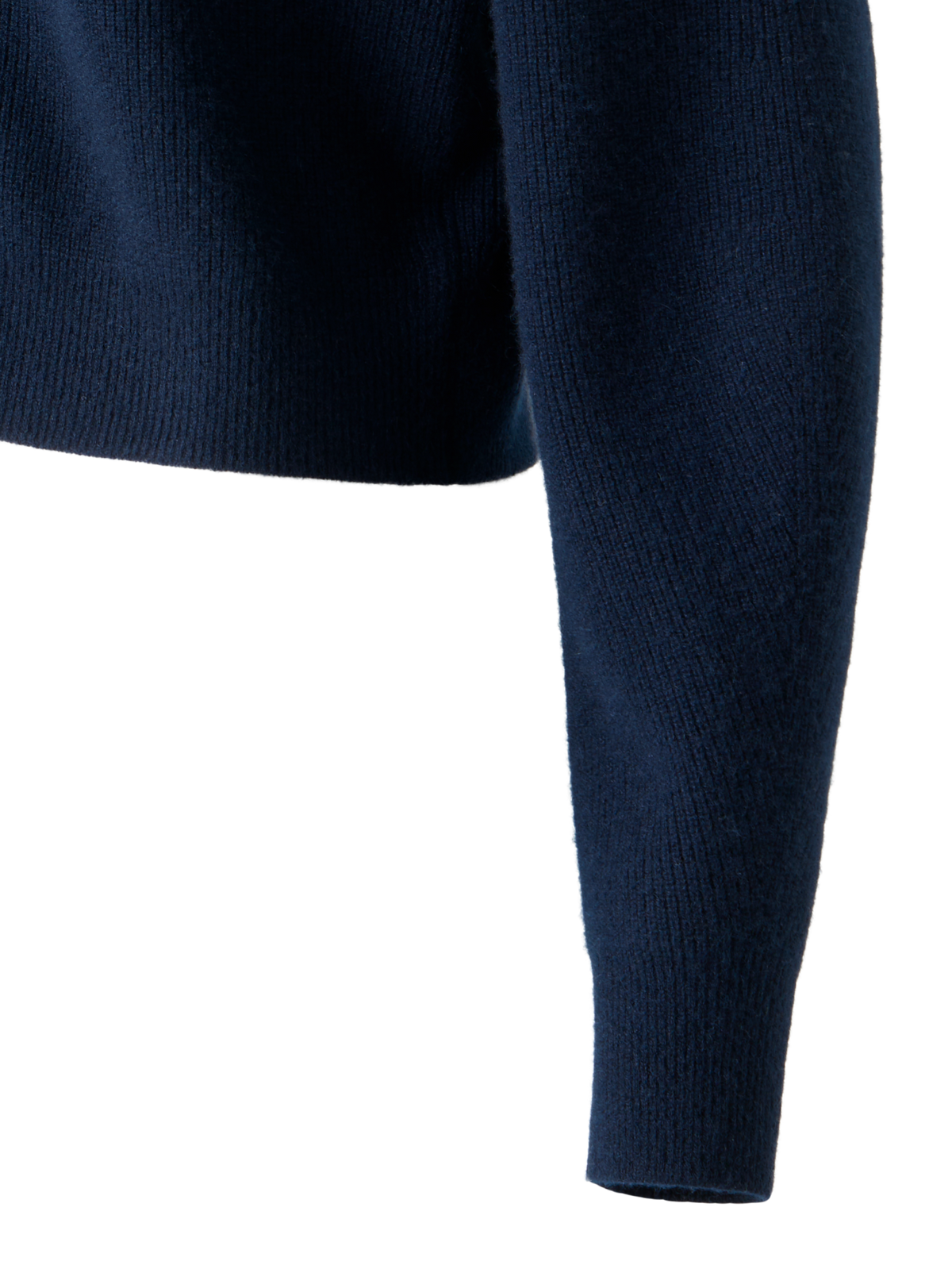 Designer Ribbed Cashmere Cardigan with Gold Buttons - neutral - navy - blue