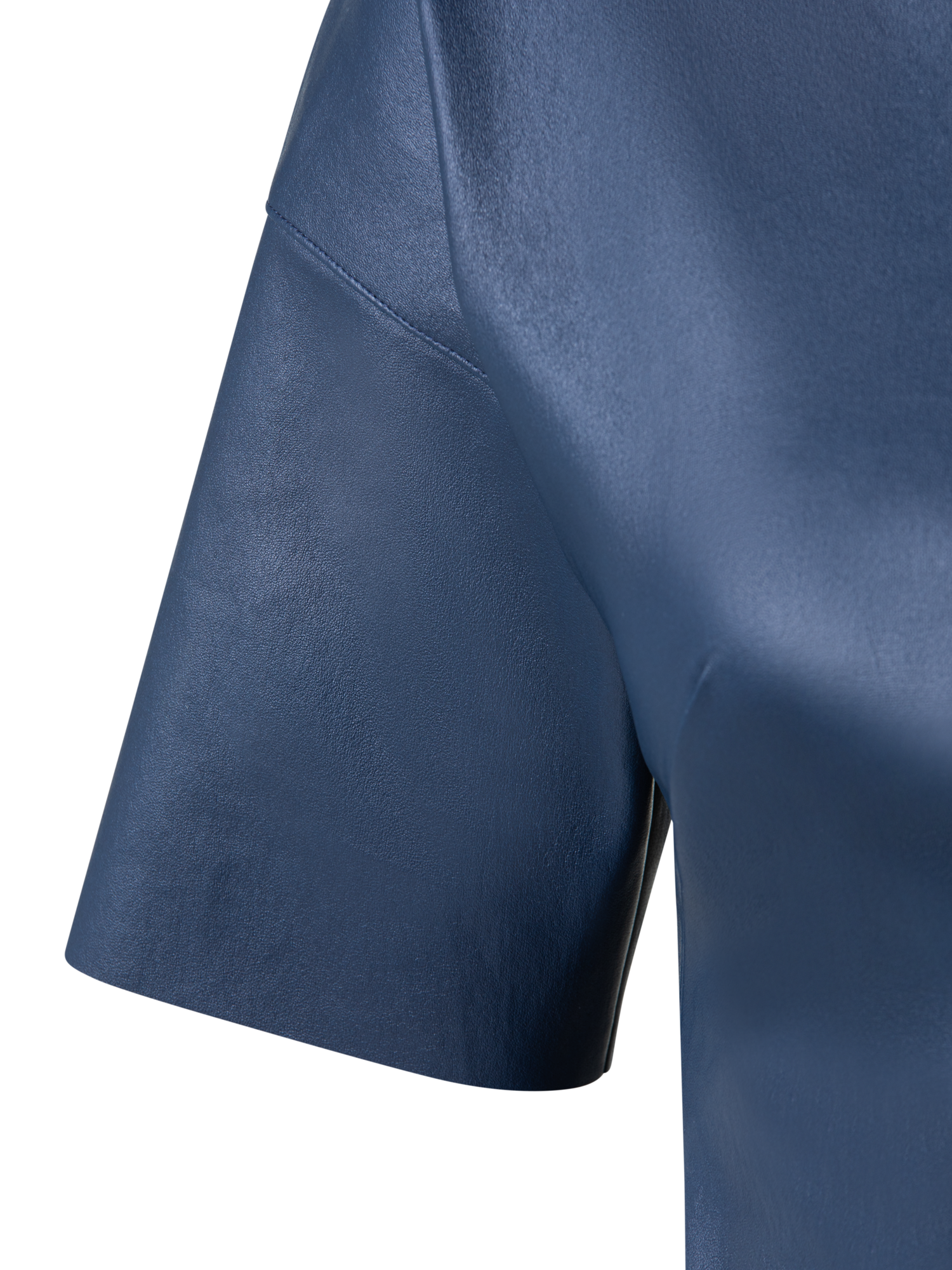 Designer Lamb Nappa Stretch Leather Blouse