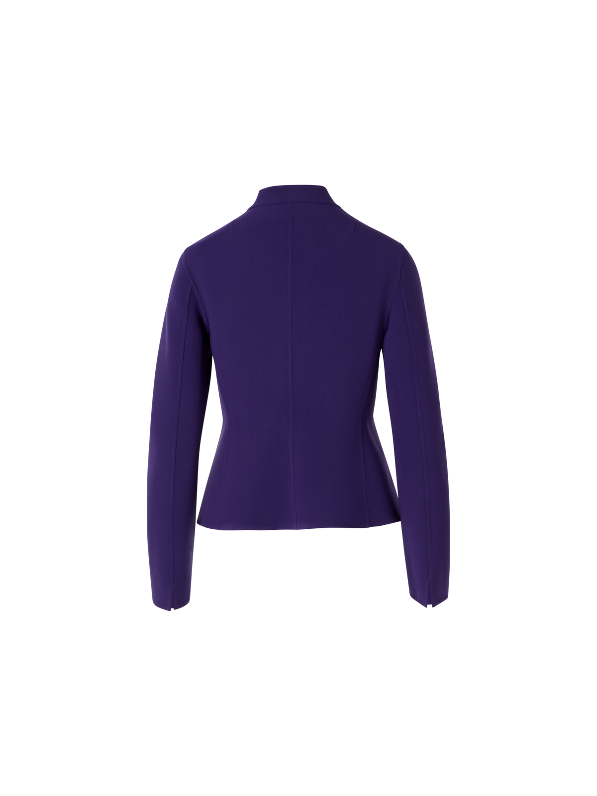 Designer Hamer Short Jacket in Bi-Stretch Wool Double-Face - purple