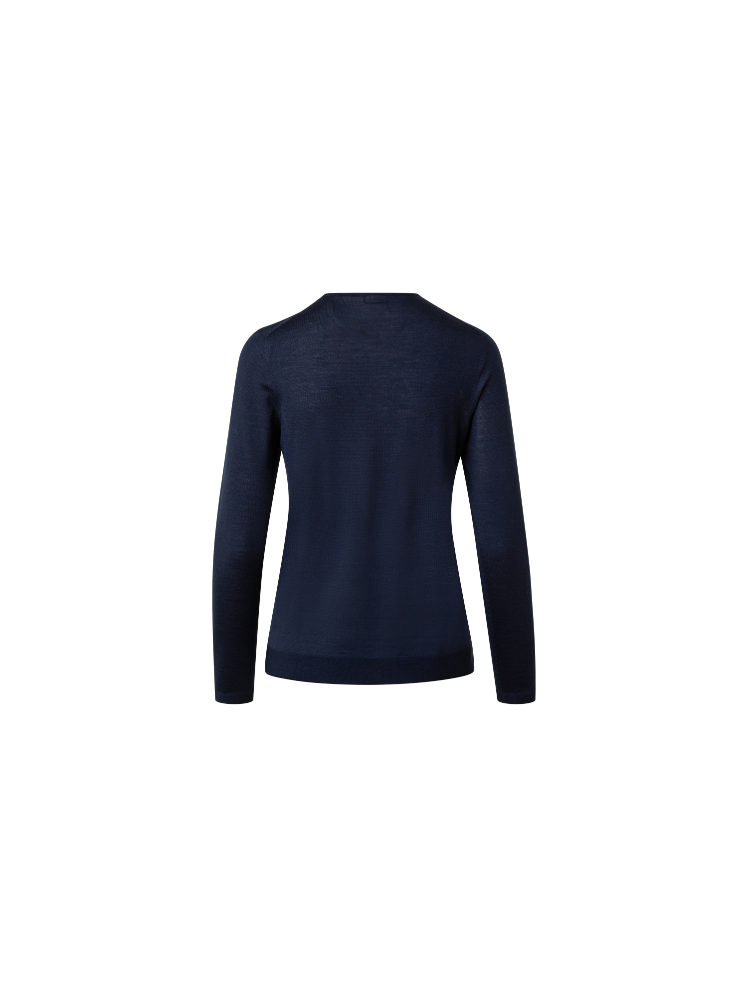 Designer Seamless Pullover from Cashmere Silk - navy - blue
