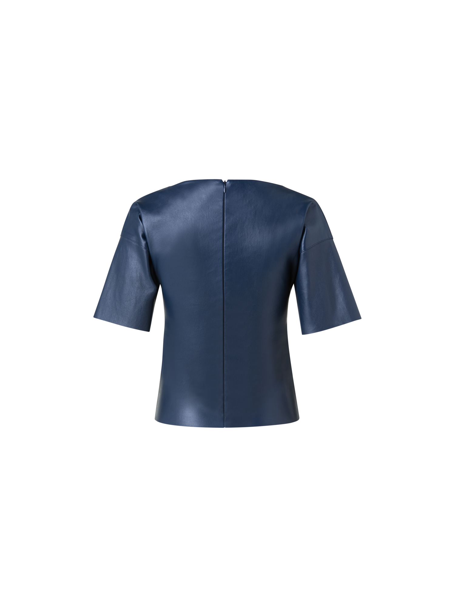 Designer Lamb Nappa Stretch Leather Blouse