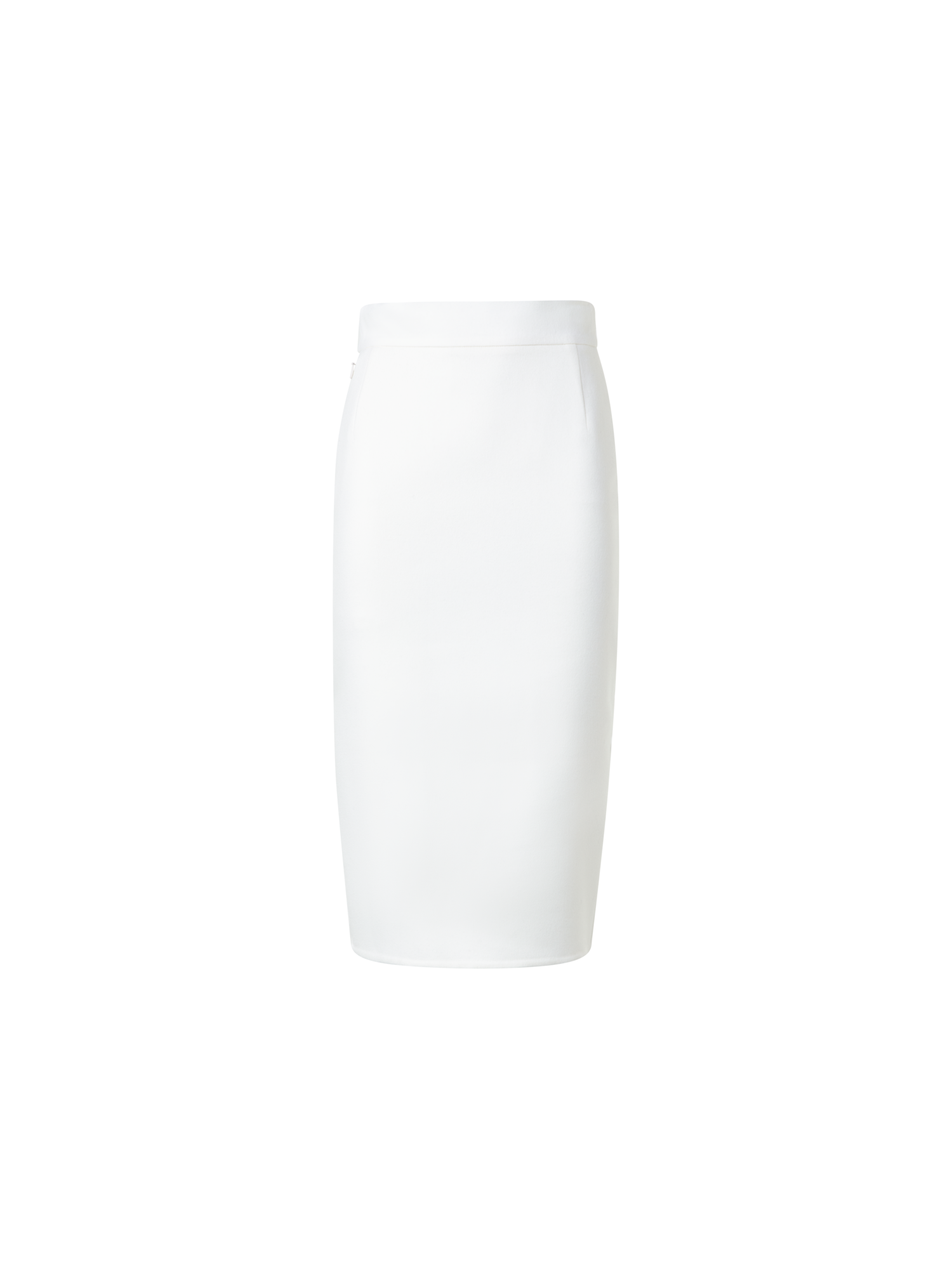 Designer Pencil Skirt in Wool Double-Face - ecru - white