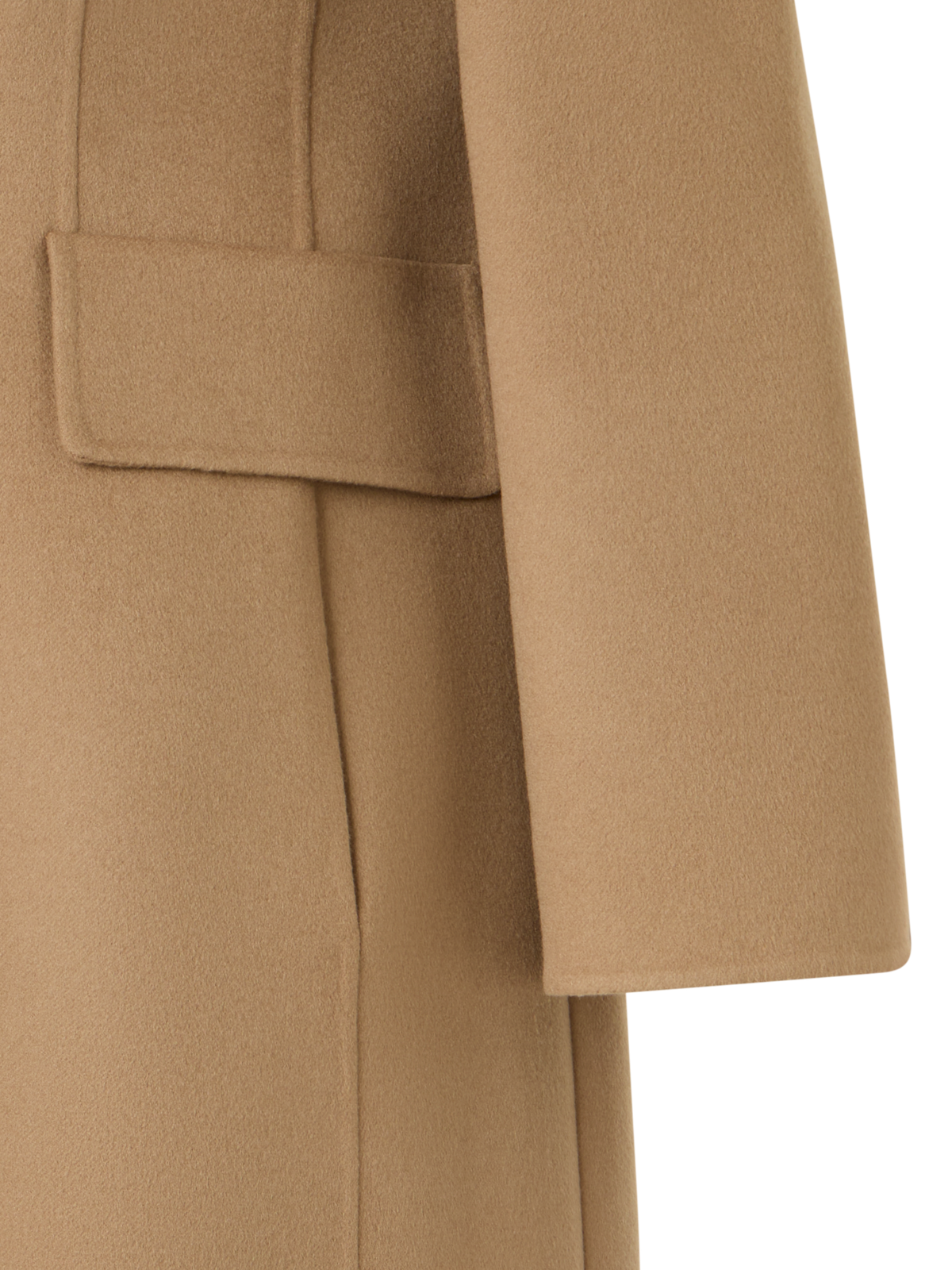 Designer Cashmere Double-Face Straight Coat - beige