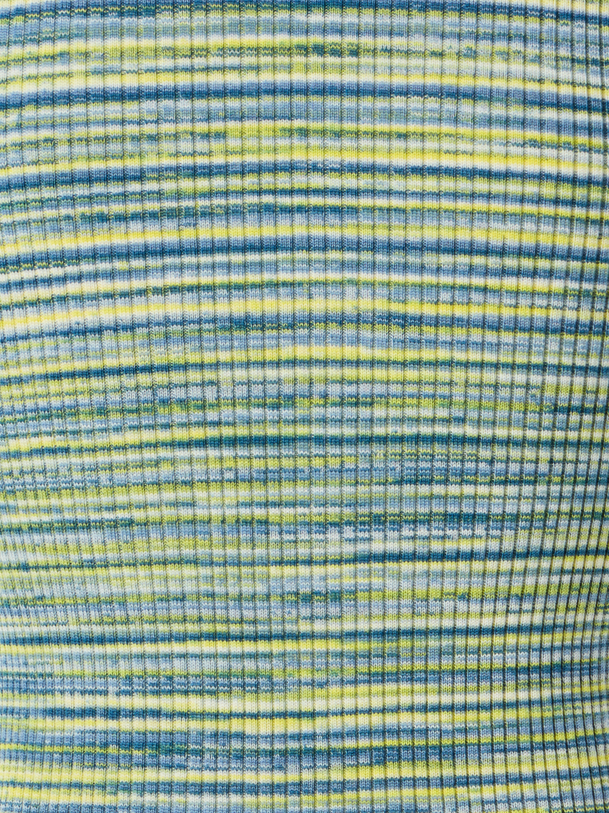 Designer Fitted Space-Dye Merino Rib Knit Top - multicolor