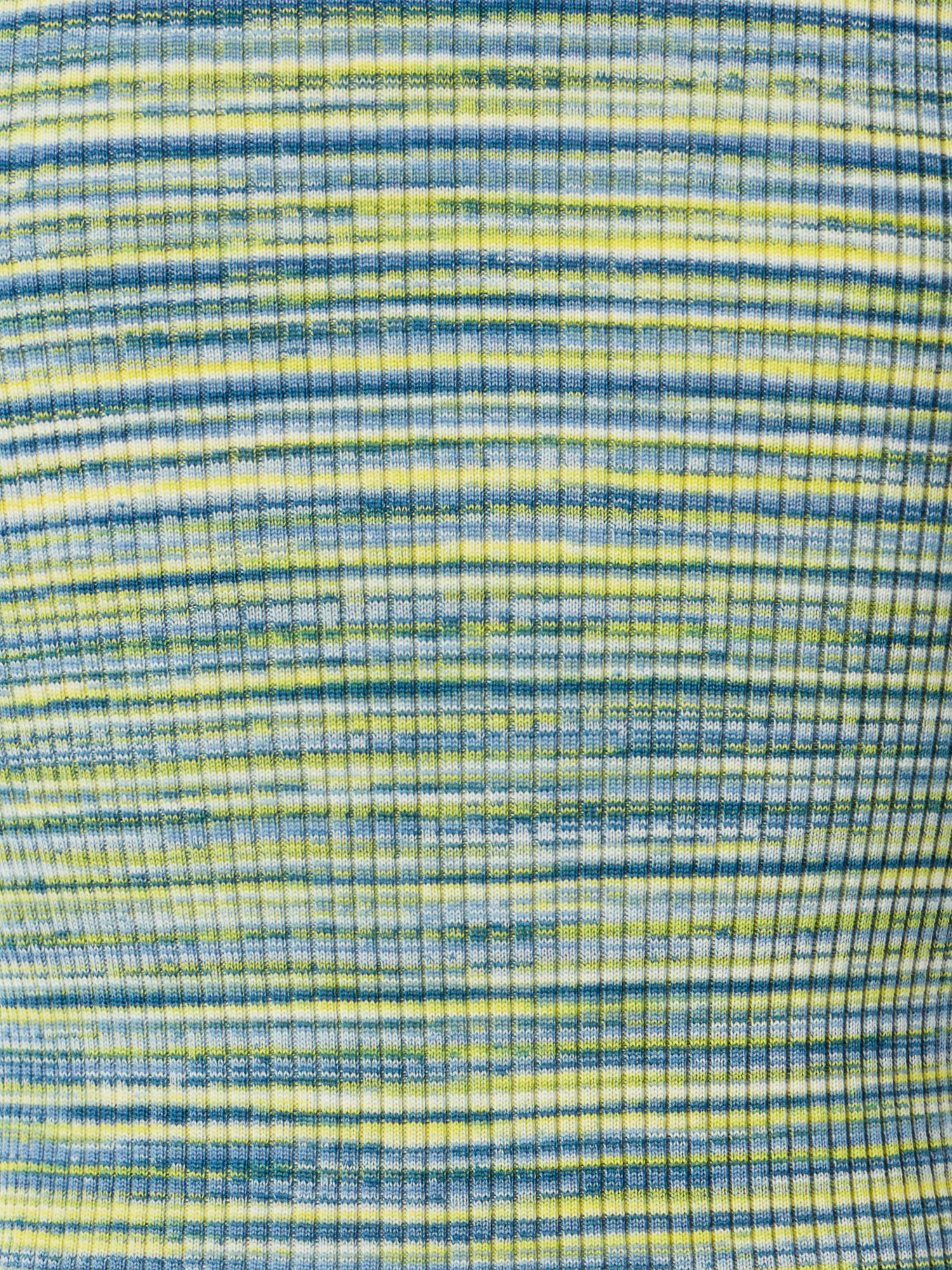 Designer Fitted Space-Dye Merino Rib Knit Top - multicolor