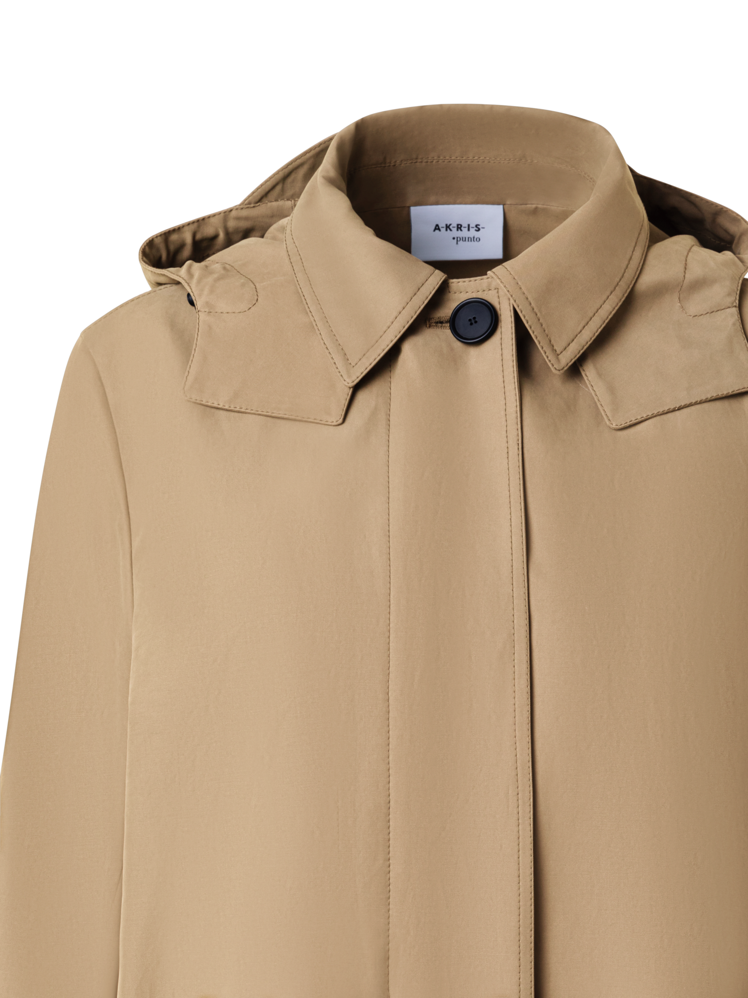Designer Water-Repellent Parka with Removable Hood - brown