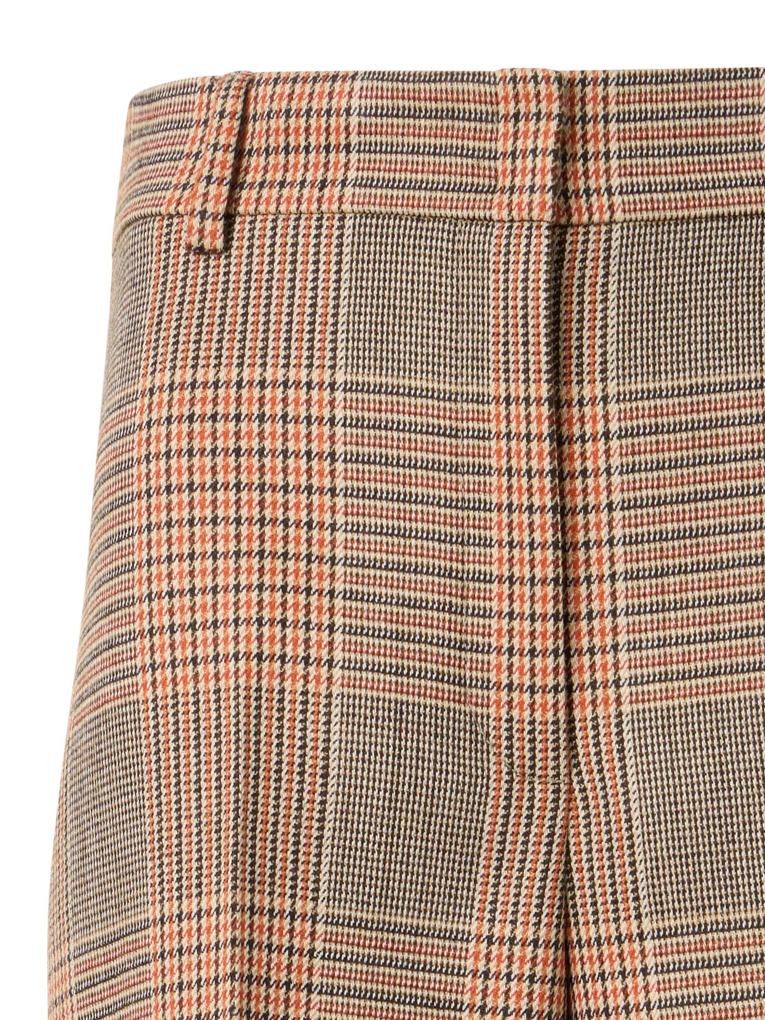 Designer Chiaro Wide-Leg Pants in Glen-Check Heavy Wool Twill - multicolor