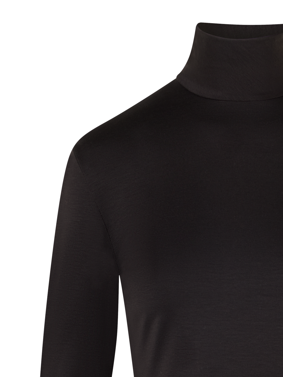 Designer Mock Neck Shirt in Modal Jersey - brown