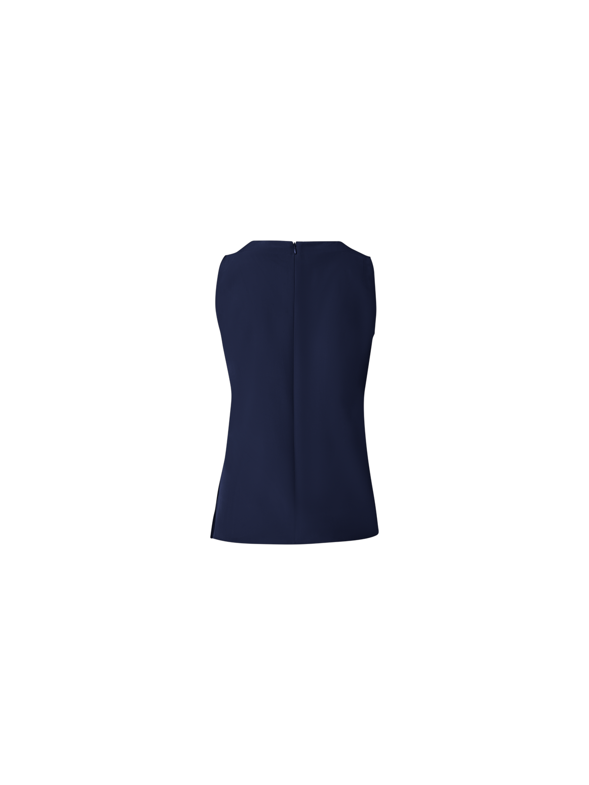 Designer Crêpe de Chine Square Neck Blouse - navy - blue