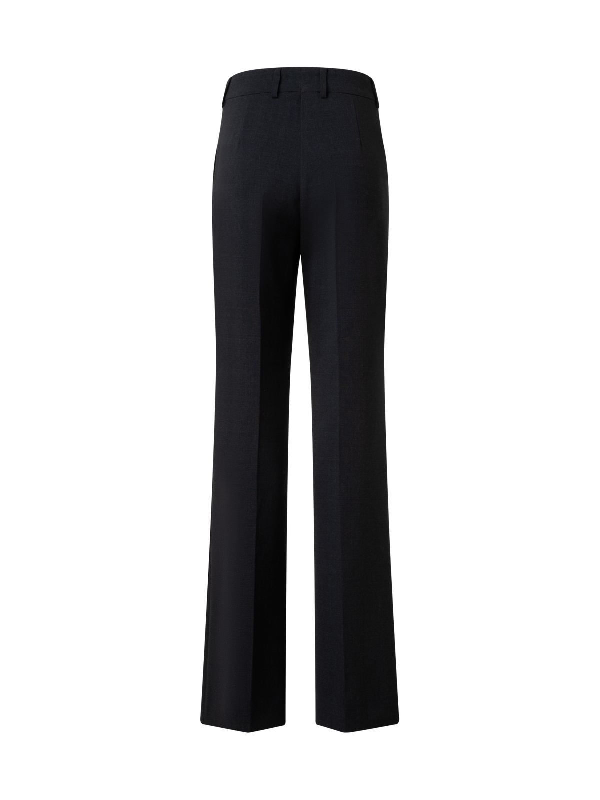 Designer Wide Straight Wool Stretch Double-Face Pants - neutral - grey