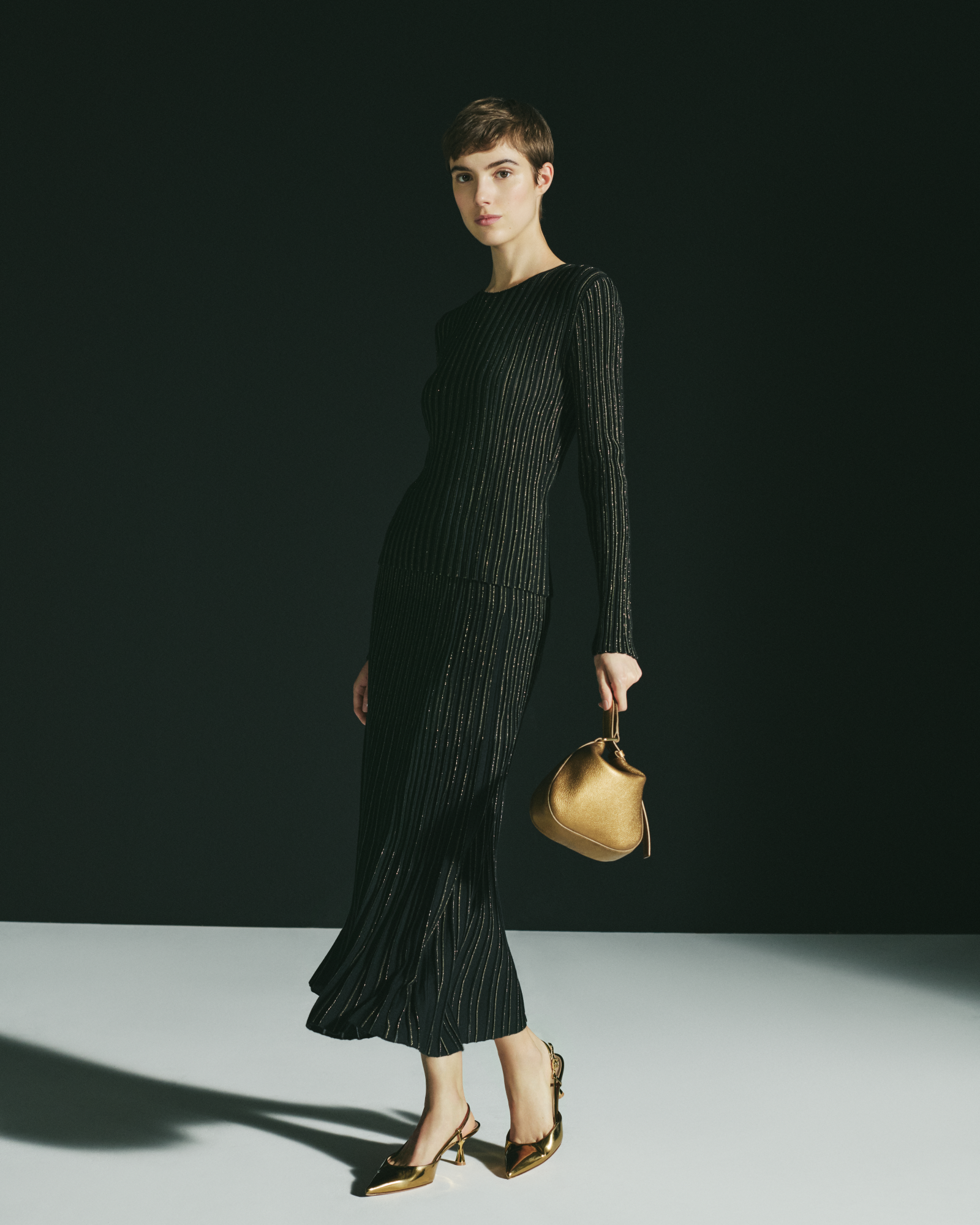 akris knit dress Akris punto Striped Sleeveless Knit Dress