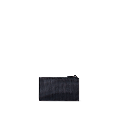 Zipped Card Holder in Horsehair and Leather