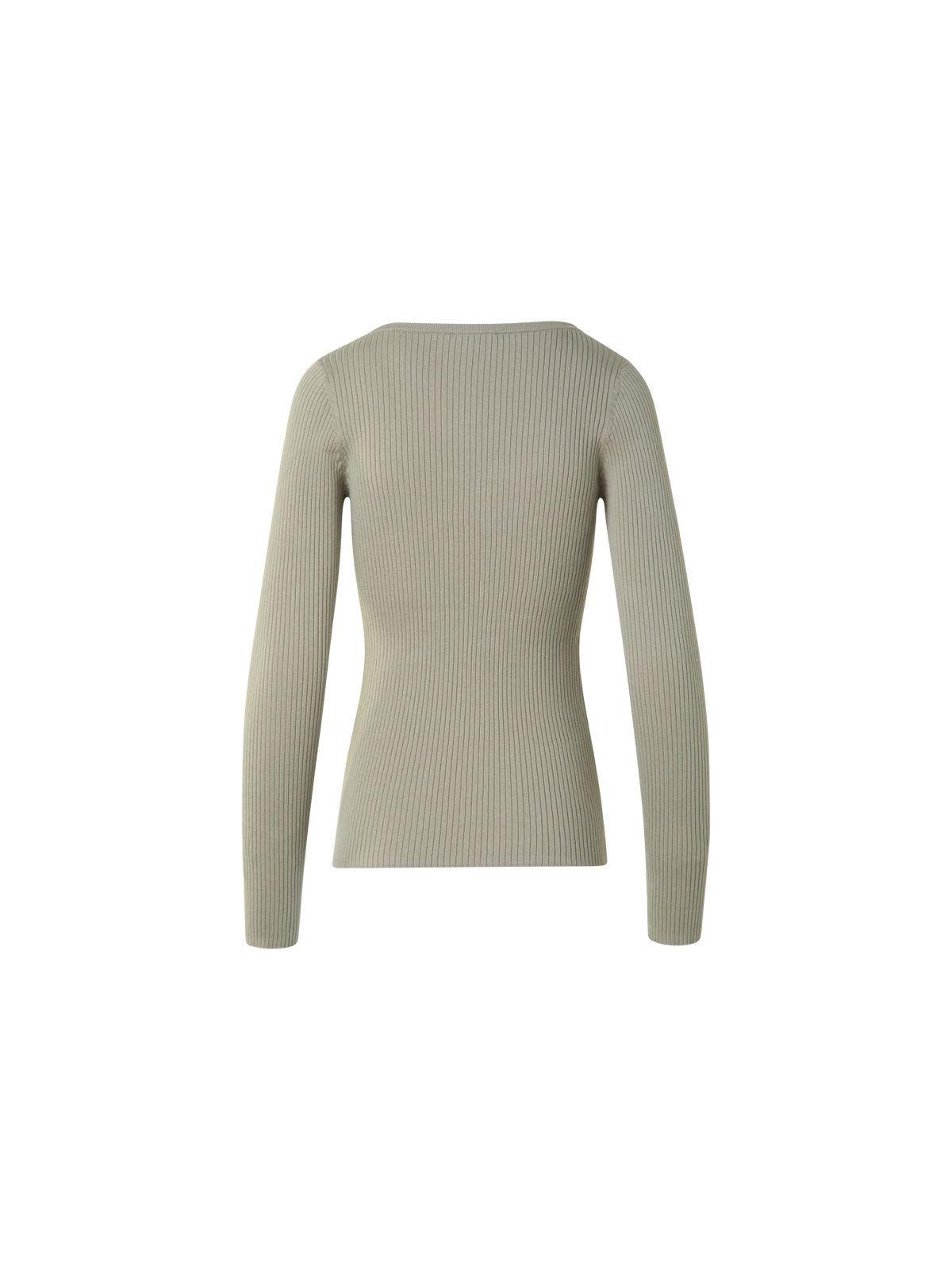 Designer Knit Top in Twisted Cotton Rib - neutral - green