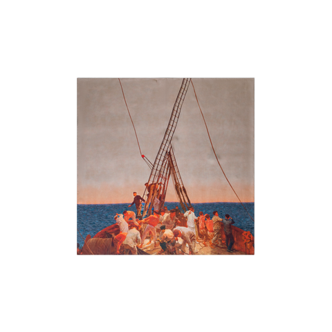 Scarf in Silk with Prince Albert Print