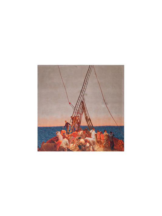 Designer Scarf in Silk with Prince Albert Print - multicolor