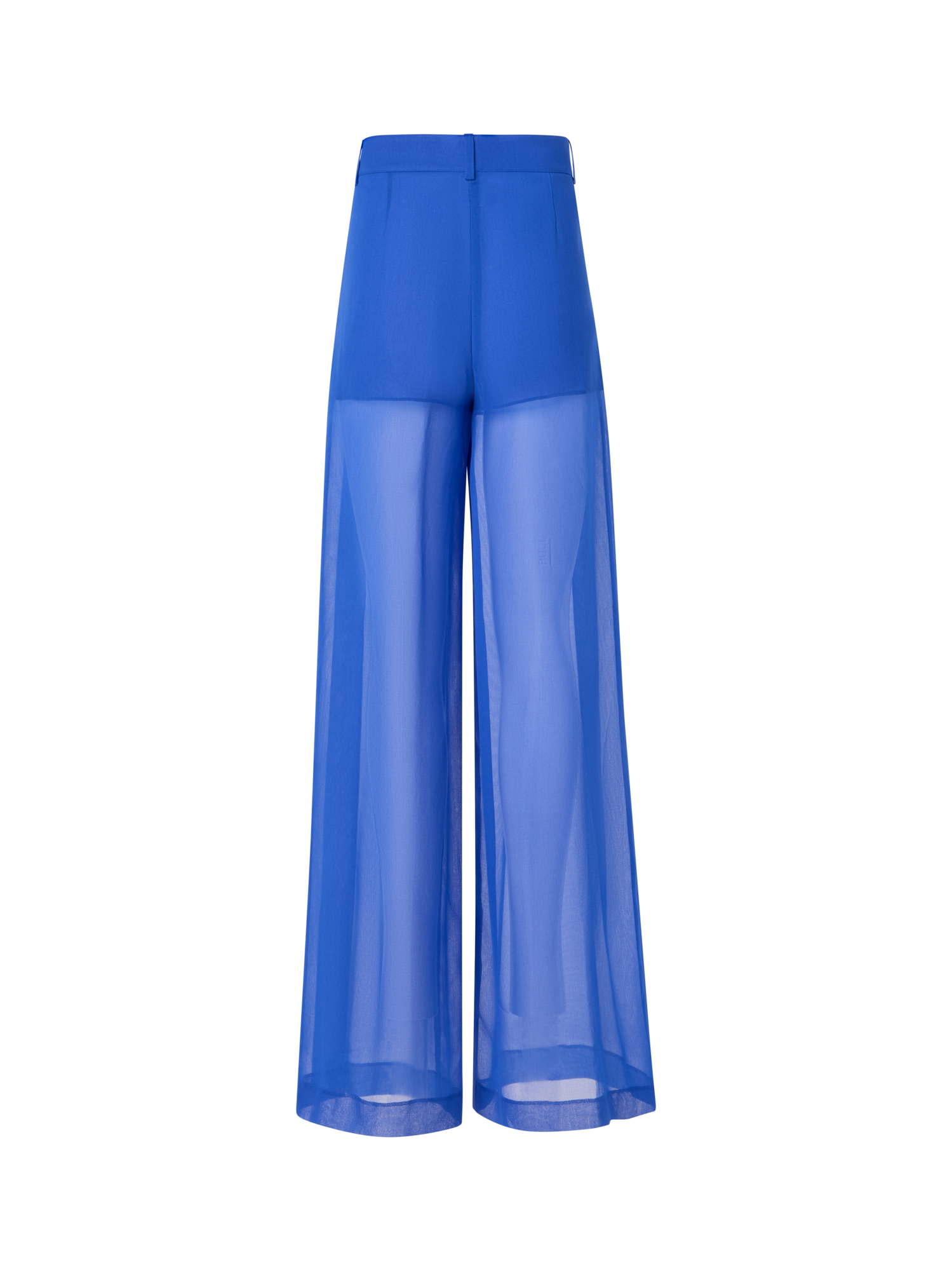 Designer Cassie Wide Sheer Pants in Silk Organza