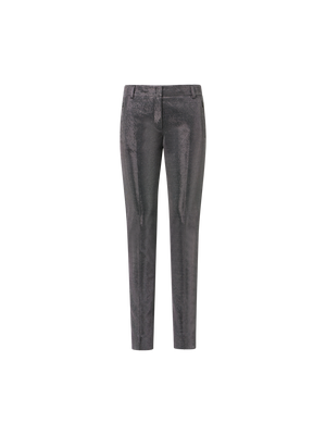 Designer Metallic Birdseye Jersey Pants - grey