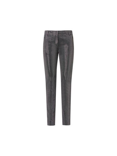 Designer Metallic Birdseye Jersey Pants - grey
