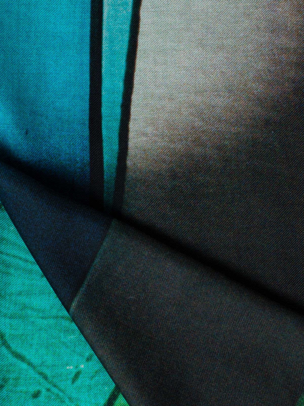 Designer Cashmere Silk Mimosa Liquid Light Print Scarf - multicolor