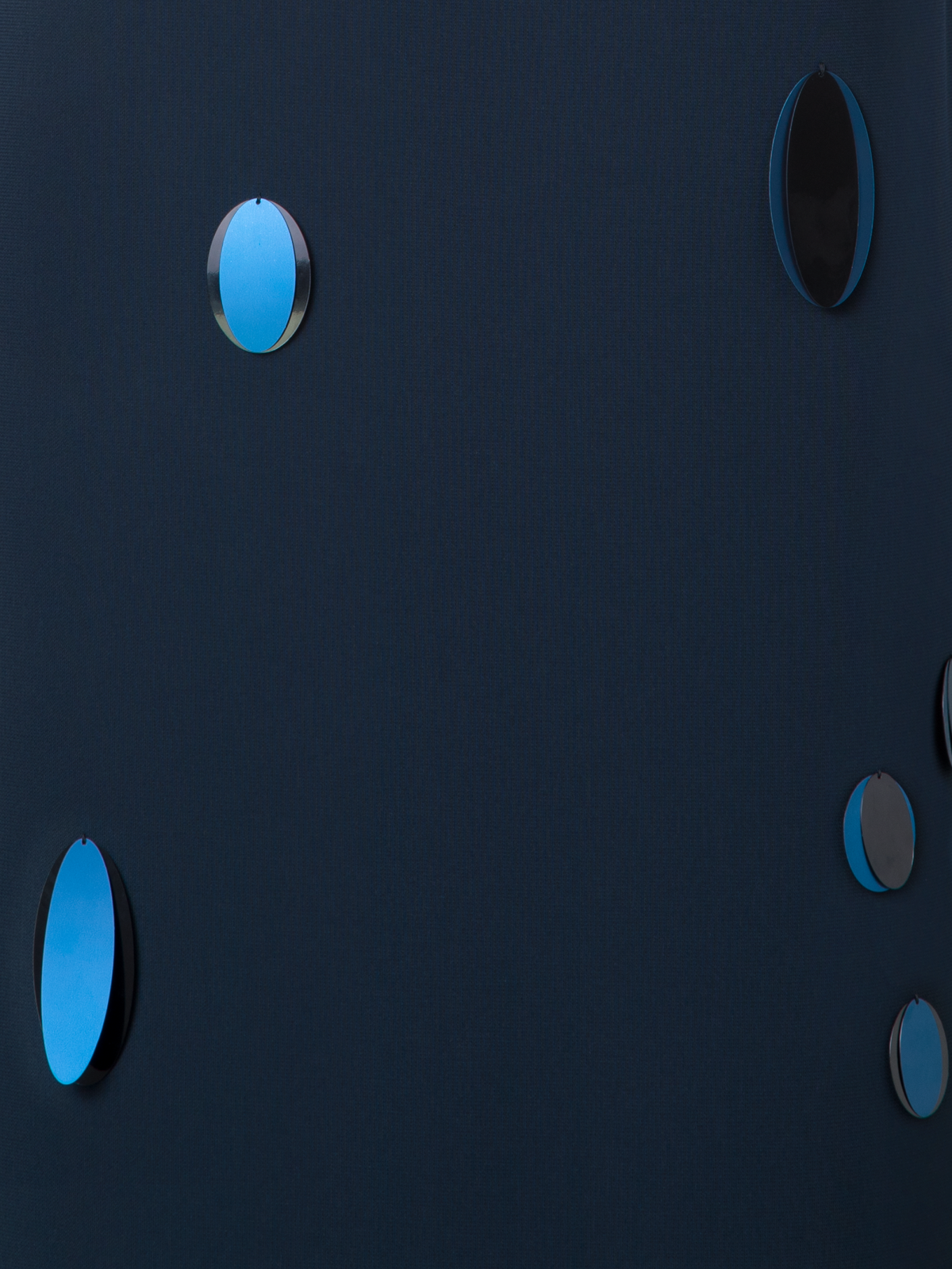 Designer Heavy Laser Cut Tunic Dress with Dropping Dots - neutral - navy - blue