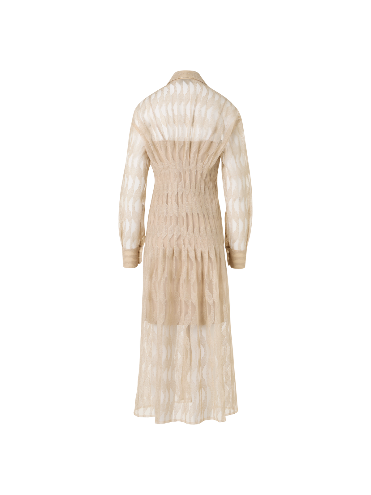 Designer High Plains Midi Shirt Dress - beige