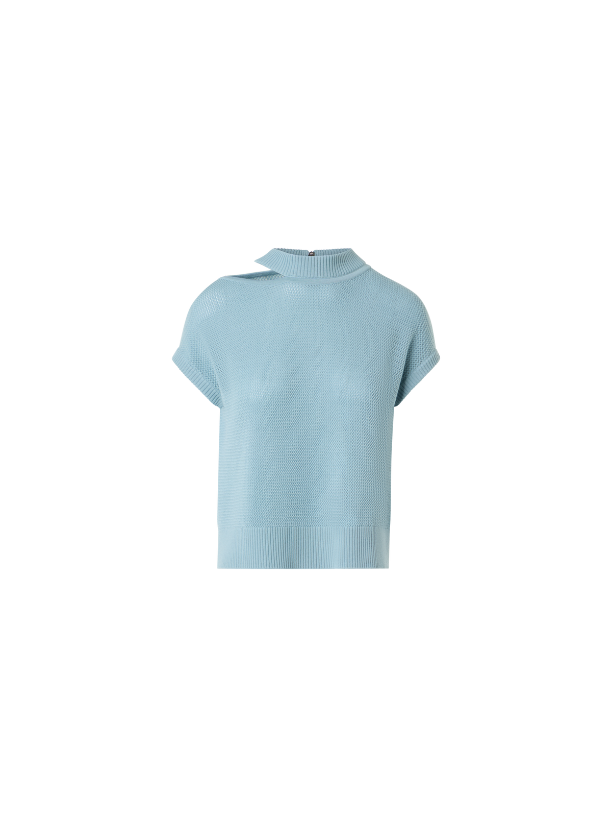 Designer Lightweight Merino Mesh Pullover - blue