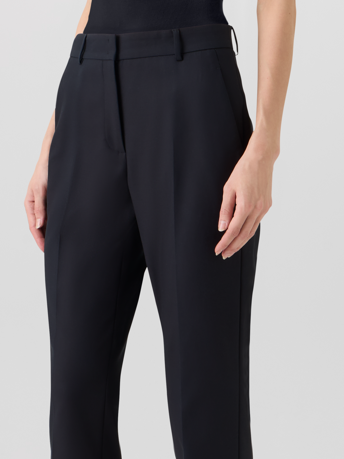Designer Flavin Pants in Cotton Gabardine - black #editorial