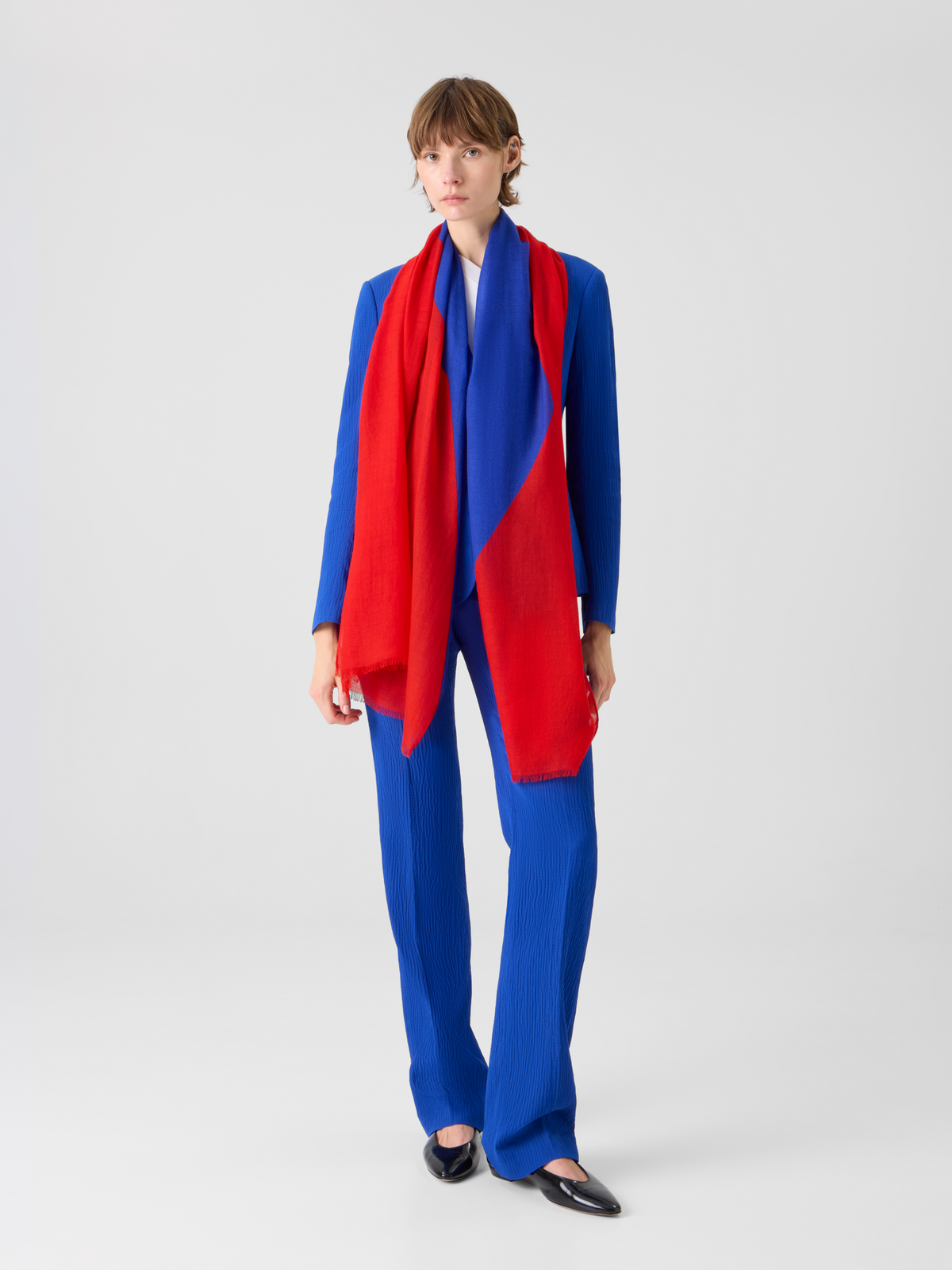 Designer Cashmere Scarf in High Plains Print - multicolor