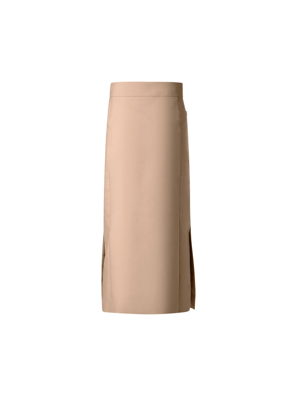 Designer Long Pencil Skirt in Cotton Double-Face - neutral - pastel - beige