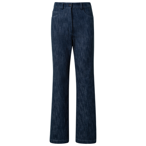 Straight Cotton Denim Pants