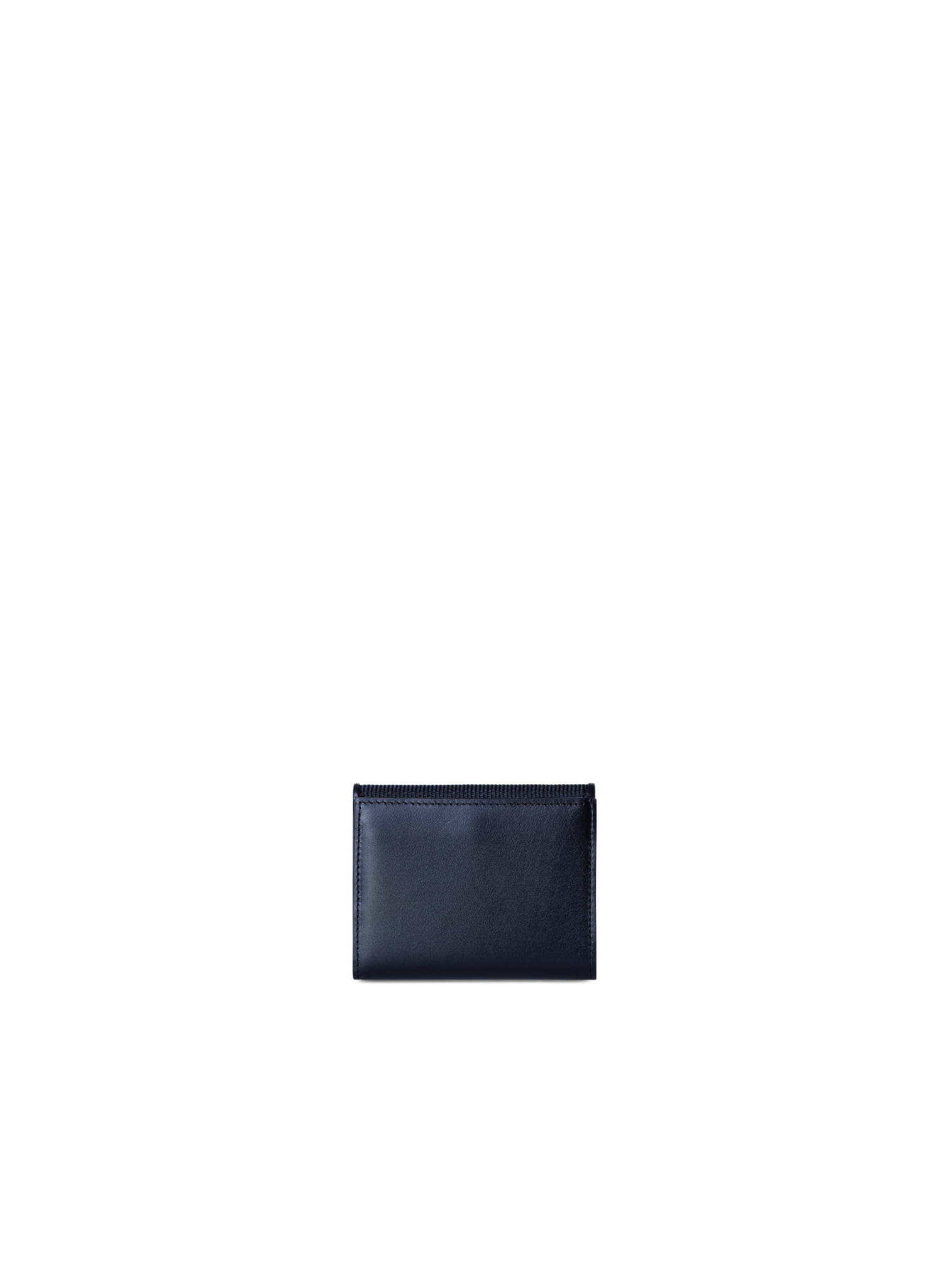 Designer Compact Wallet in Horsehair and Leather - navy - blue