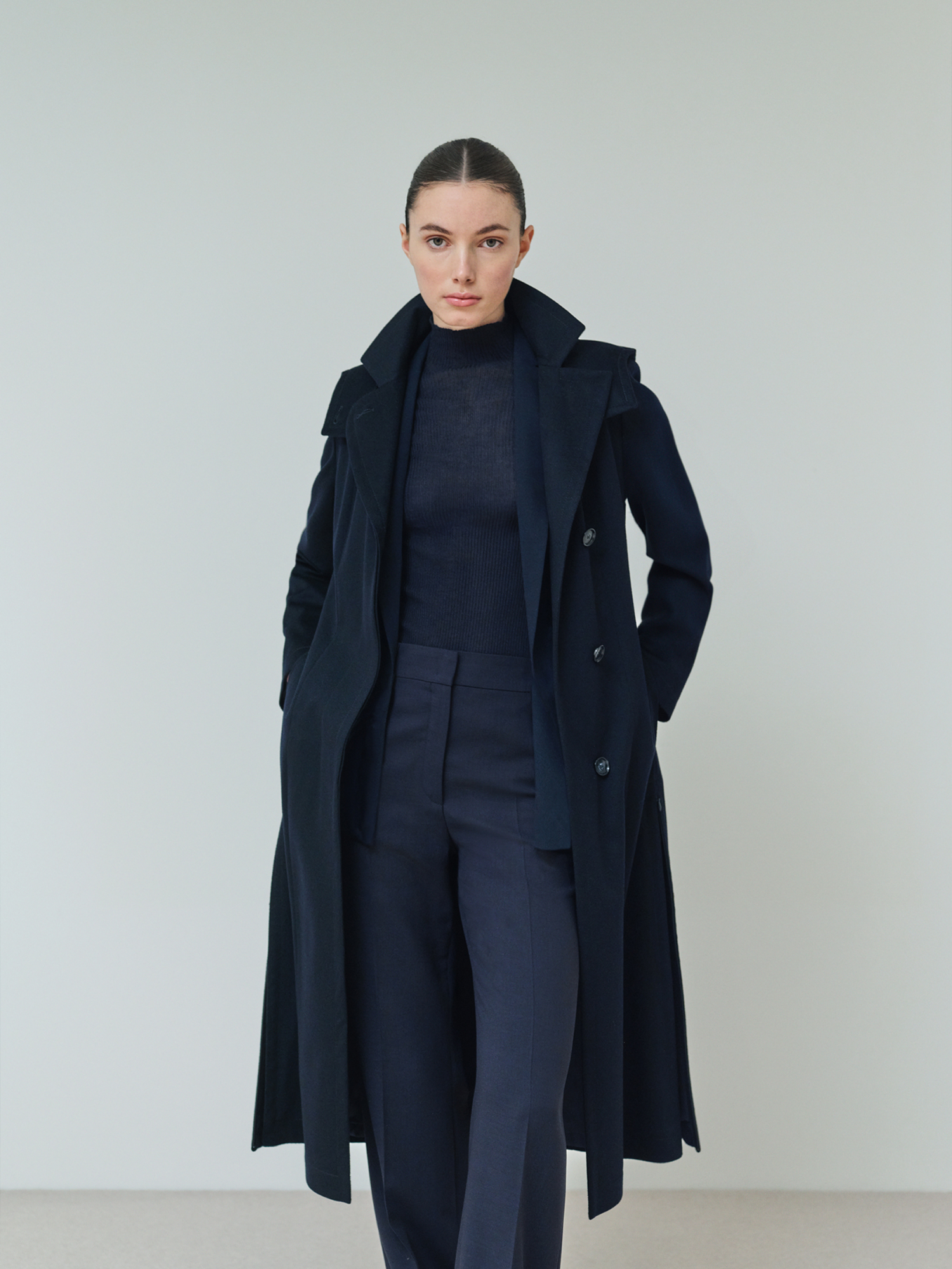 Designer Storm System® Cashmere Coat - navy - blue 