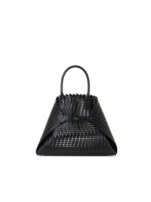 Designer Ai Small Top Handle Tote Bag - black