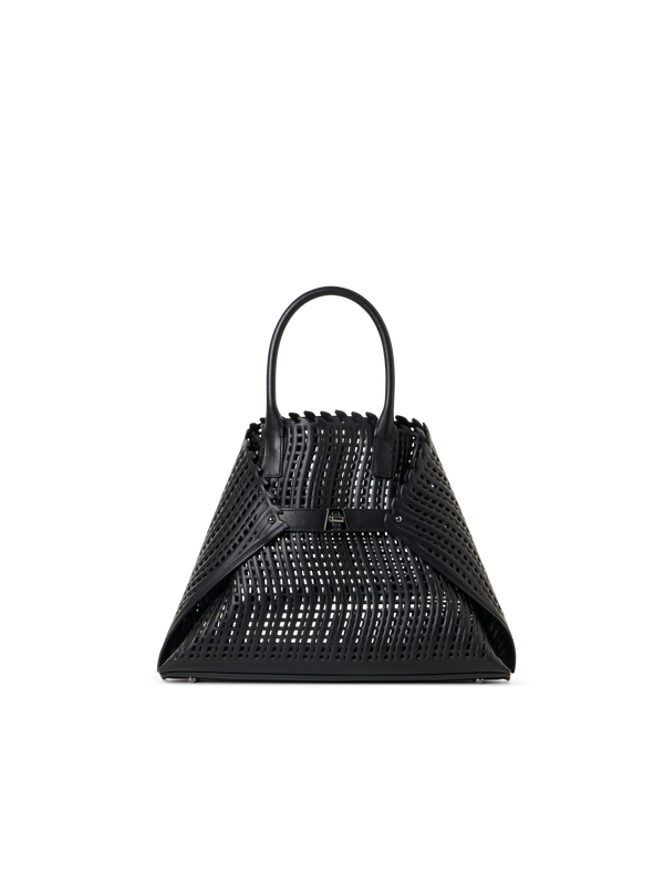 Designer Ai Small Top Handle Tote Bag - black