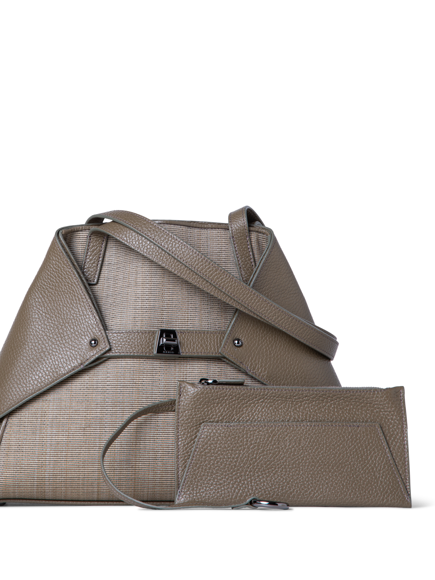 Designer Ai Small Shoulder Tote - green - neutral