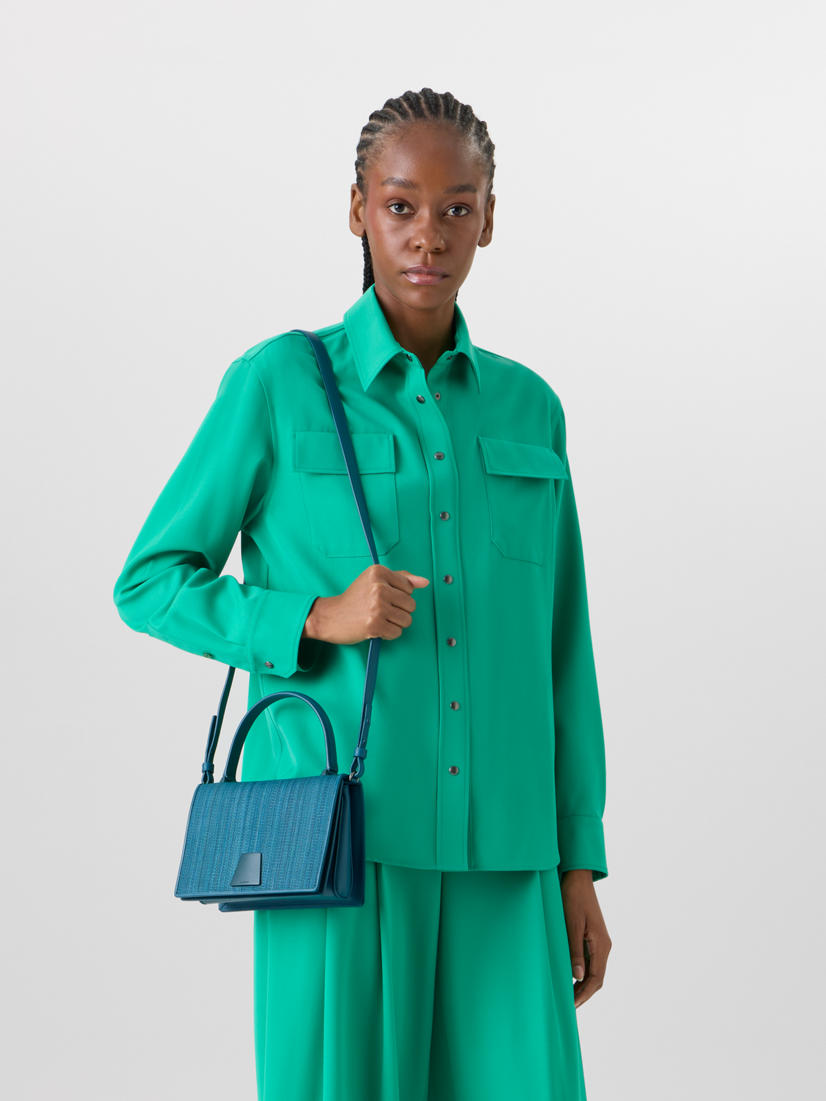 Designer Alice Mini Handle Bag - blue #editorial