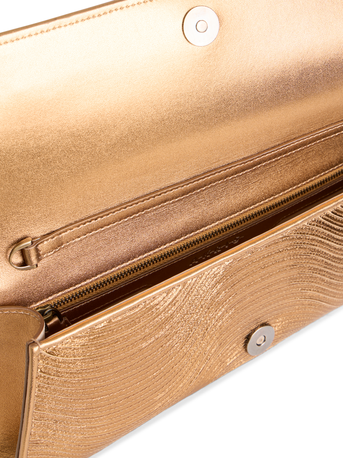 Designer Anouk Small Trapezoid Clutch - gold