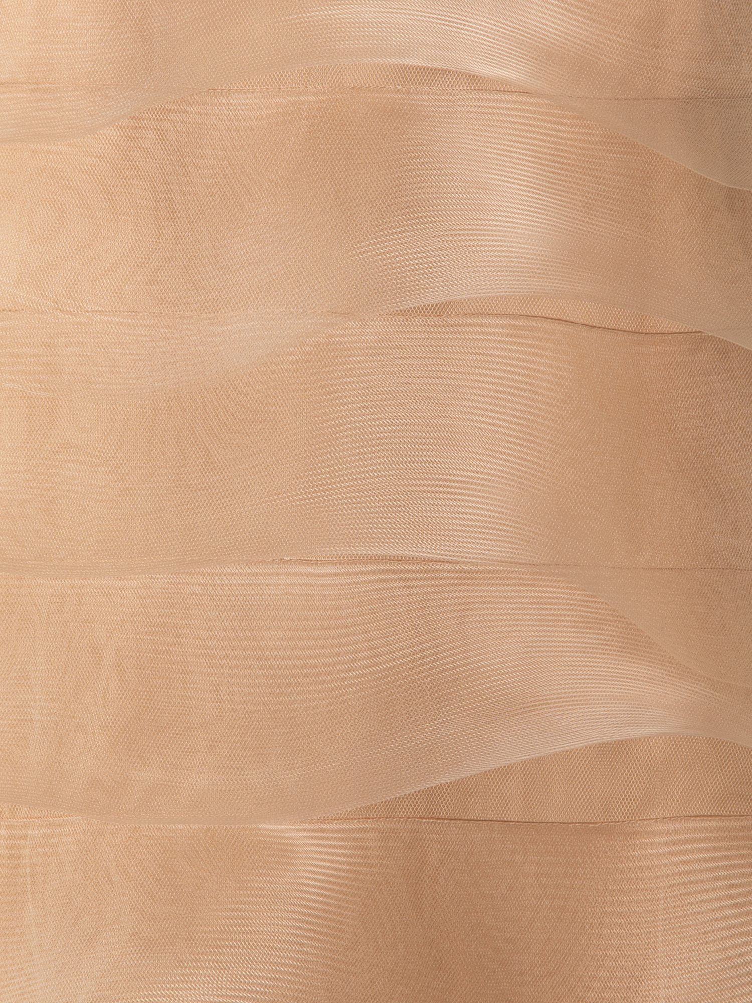 Designer Pencil Skirt with Tulle Waves - neutral - pastel - beige