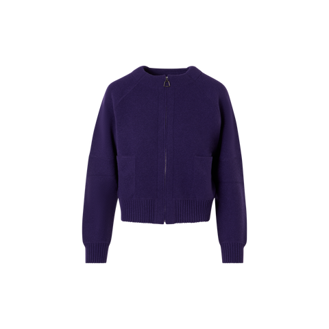 Cashmere-Piqué Knit Cardigan