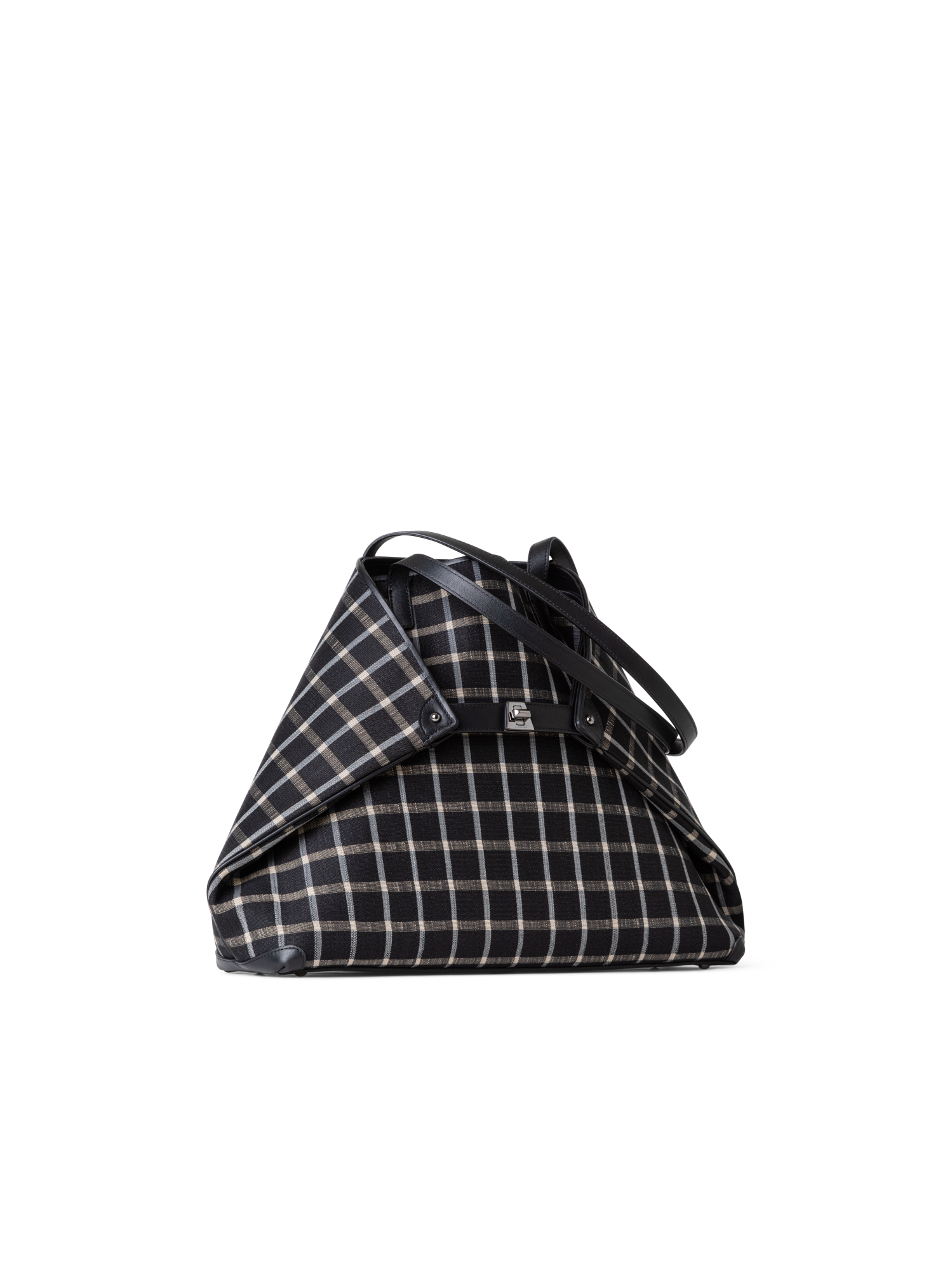 Designer Ai Medium Shoulder Tote - neutral - black - multicolor