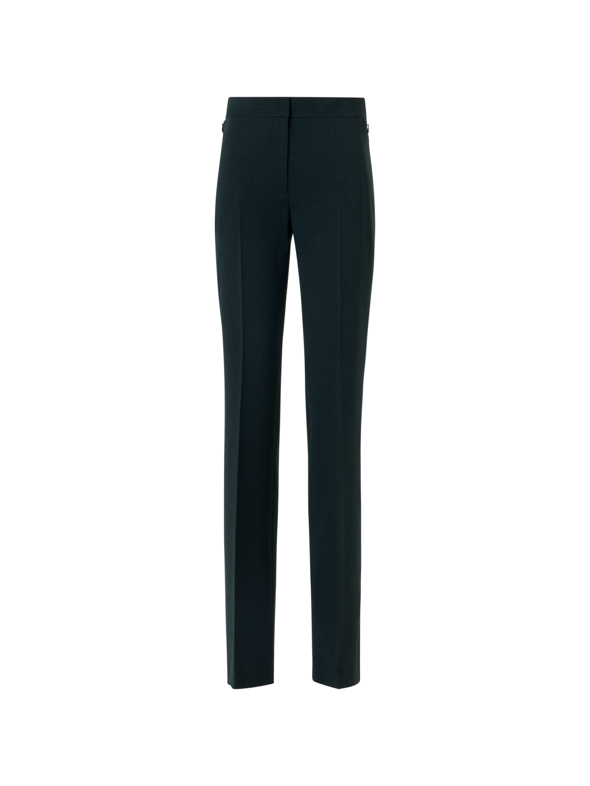 Designer Straight Pants in Wool Double-Face - green