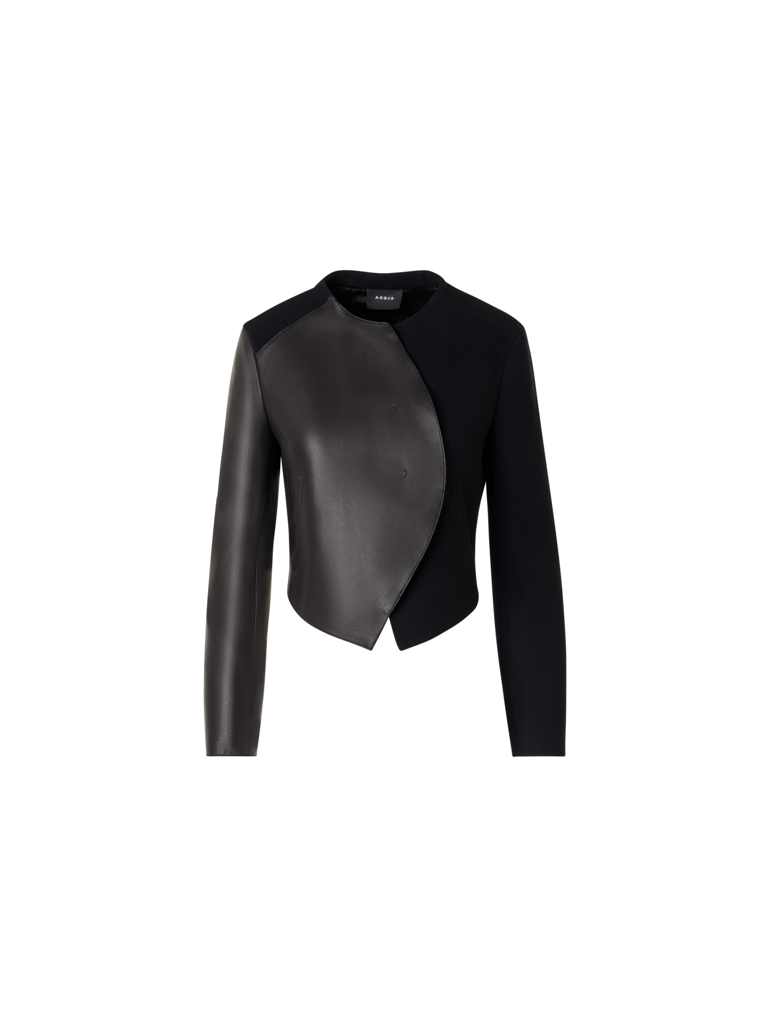 Designer Hynora Jacket in Wool-Crêpe Double-Face - black