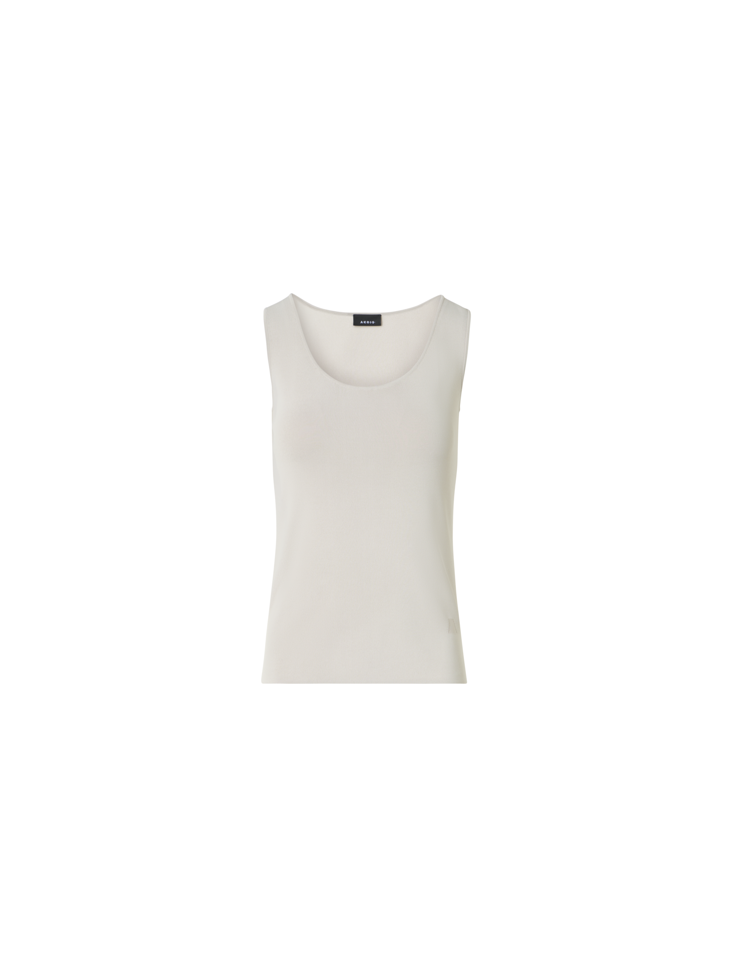 Designer Fitted Viscose Knit Tank Top - beige